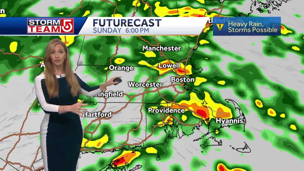 Video: Here's When Downpours Will Move Through On Soggy Sunday