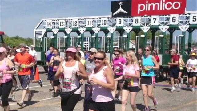 WBALTV.com video of the Preakness 5k start