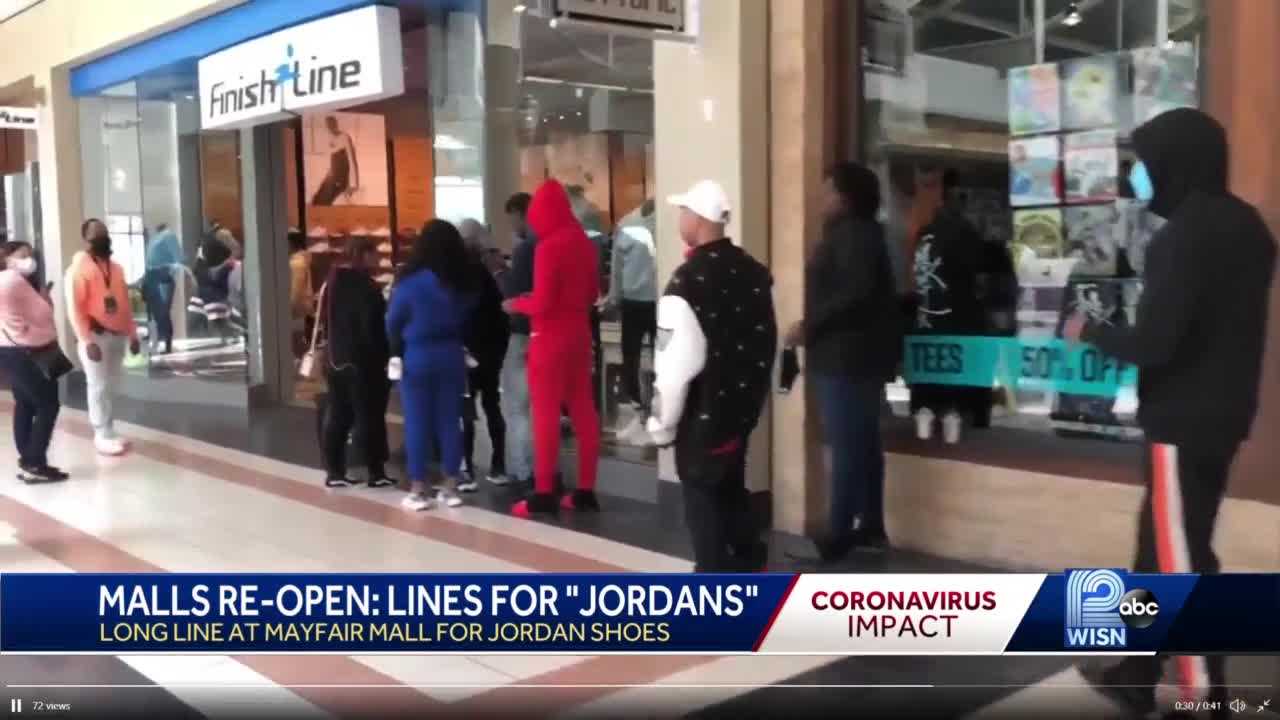 line for jordans
