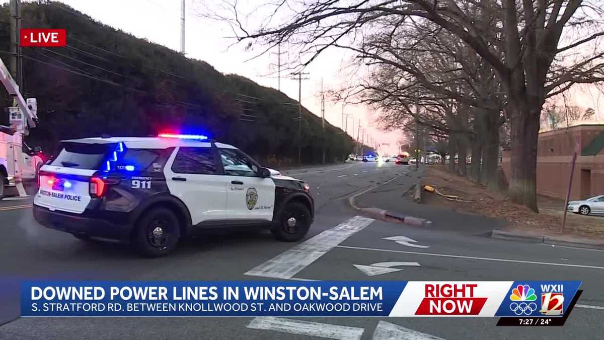Winston-Salem: Downed power lines close S. Stratford Road