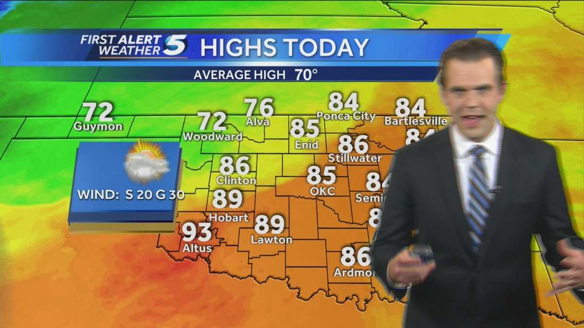 Updated Monday weather forecast