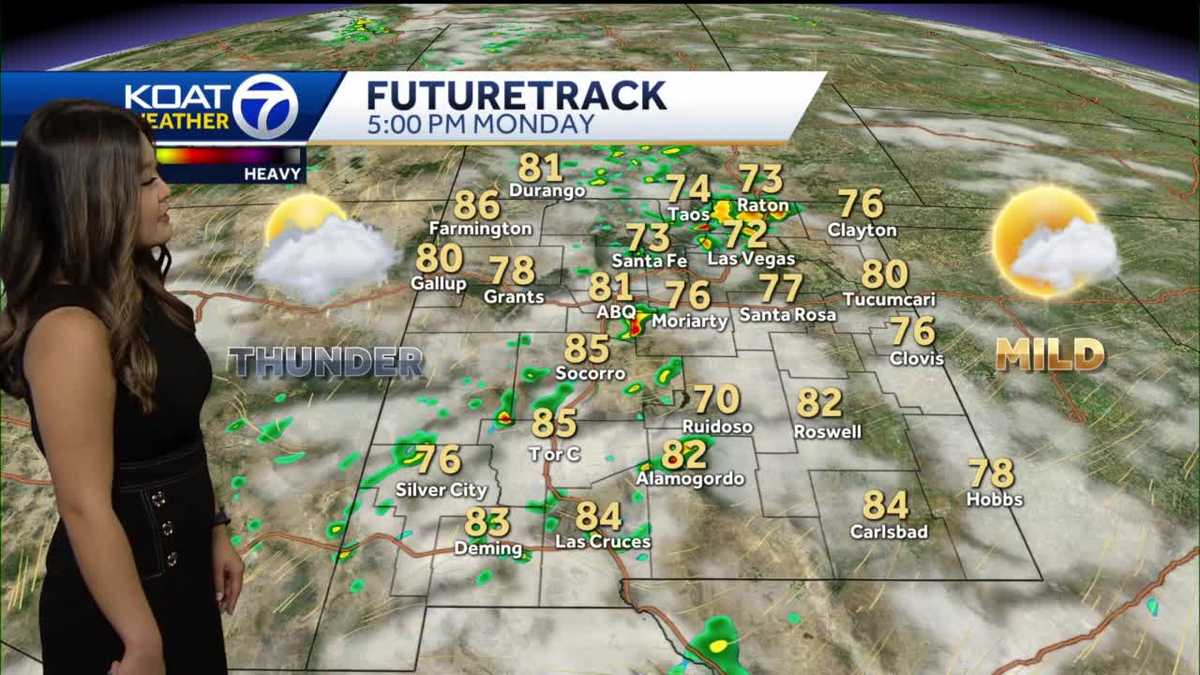 Fewer storms, below average temperatures today