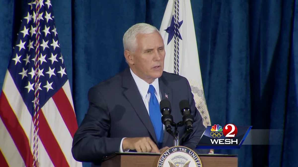 Vice President Mike Pence visits Kissimmee to discuss relief efforts ...