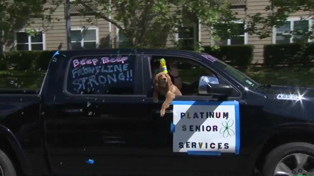 Car parade cruises through Roseville to spread kindness to seniors