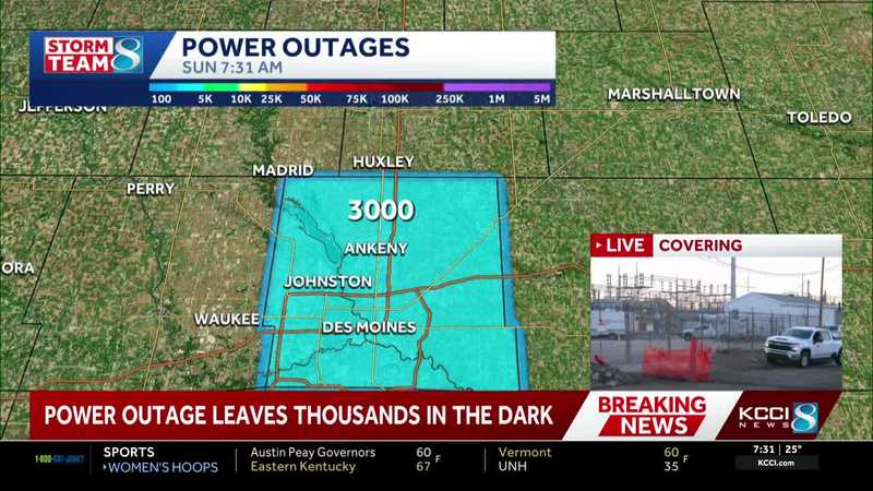 Des Moines power outage: Man seriously burned after allegedly damaging equipment at MidAmerican substation