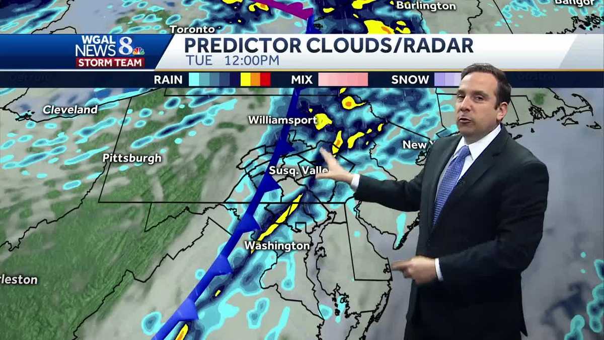 Rain Tapers to Showers this Afternoon; Showers and Storms Likely Tuesday