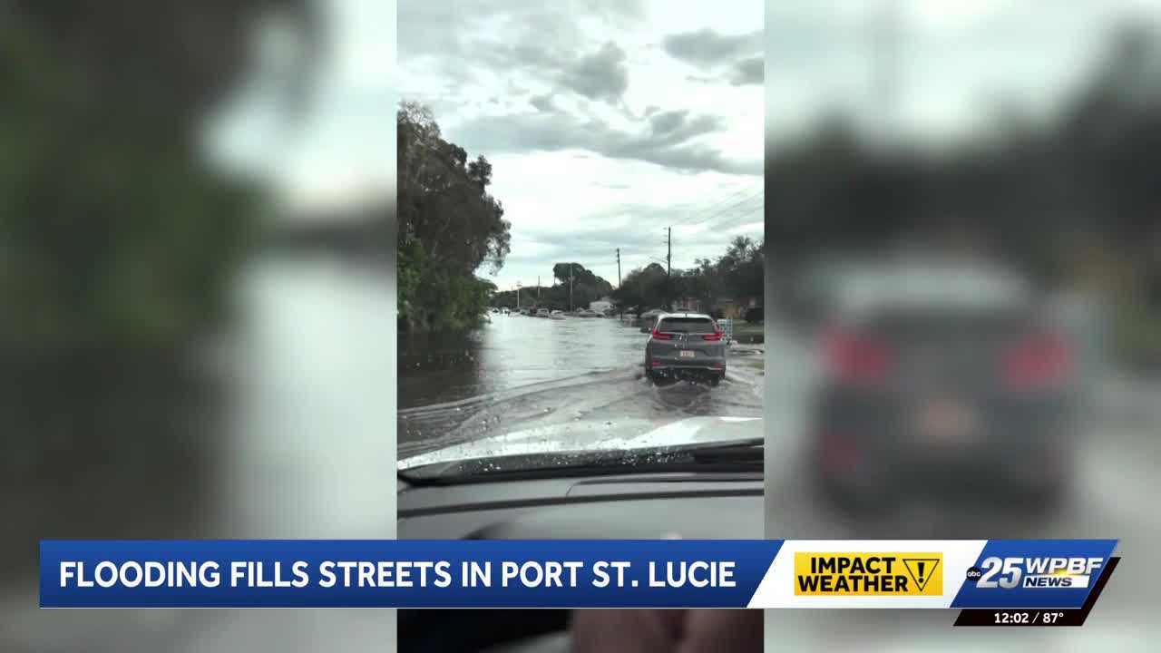 Flooding in Port St. Lucie leaves streets submerged and fish swimming in roads