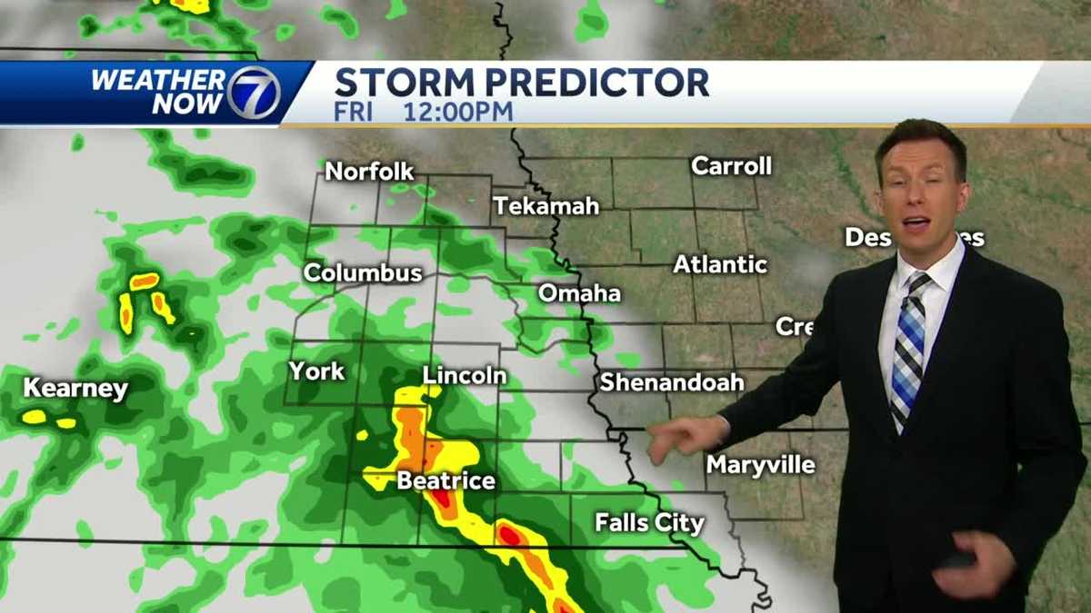 More rain southwest Friday, some showers in Omaha