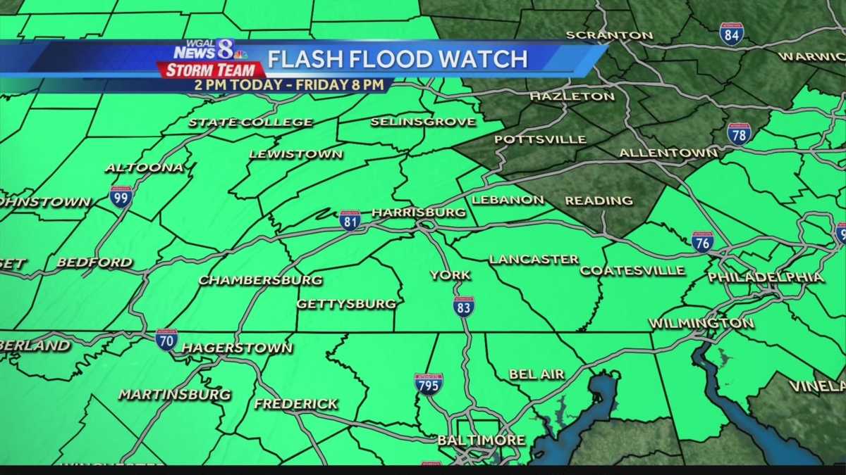 Flash flood watches issued as storm systems approach