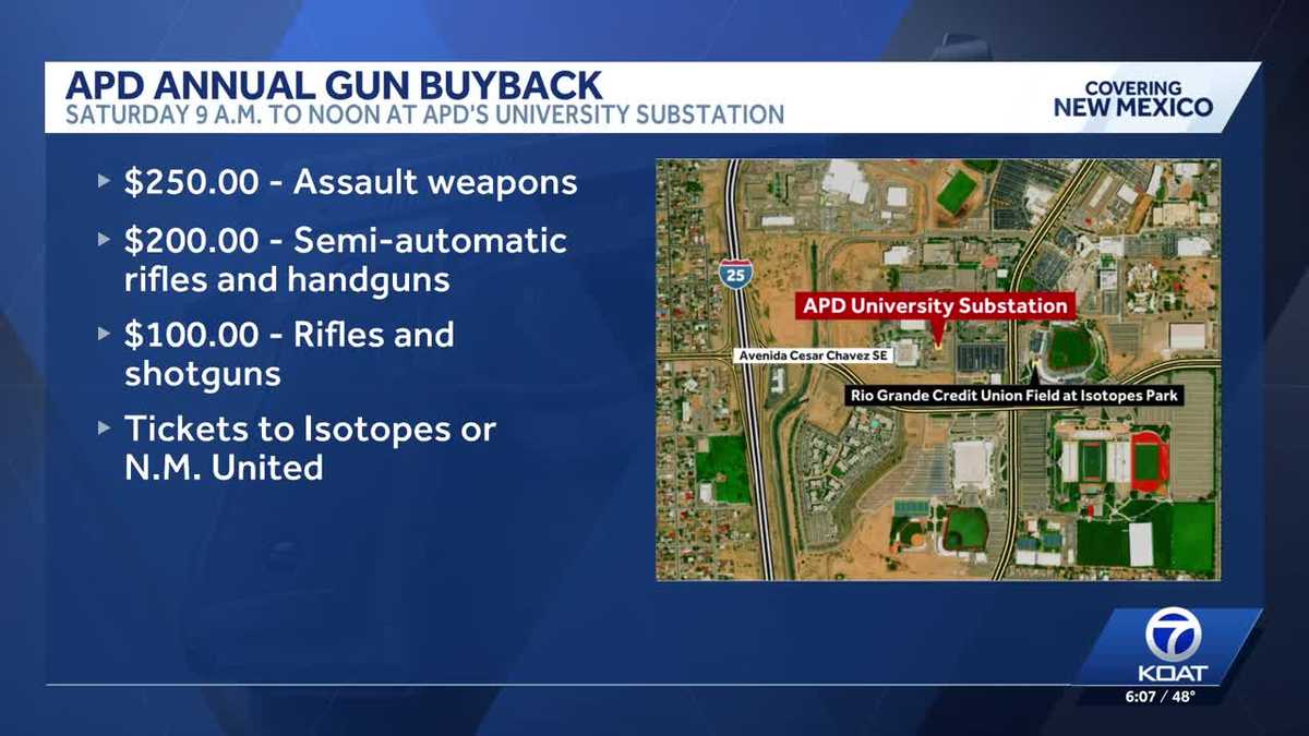 Albuquerque Police gun buyback event to offer cash and sports tickets