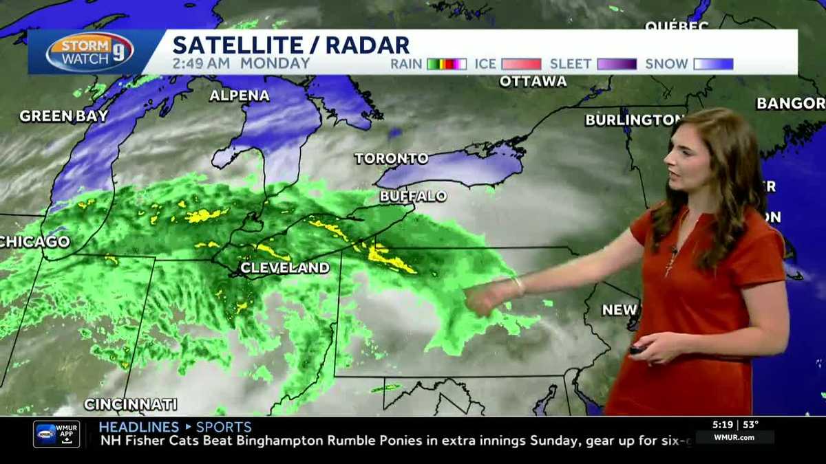  Heavy rain possible in southern NH Monday