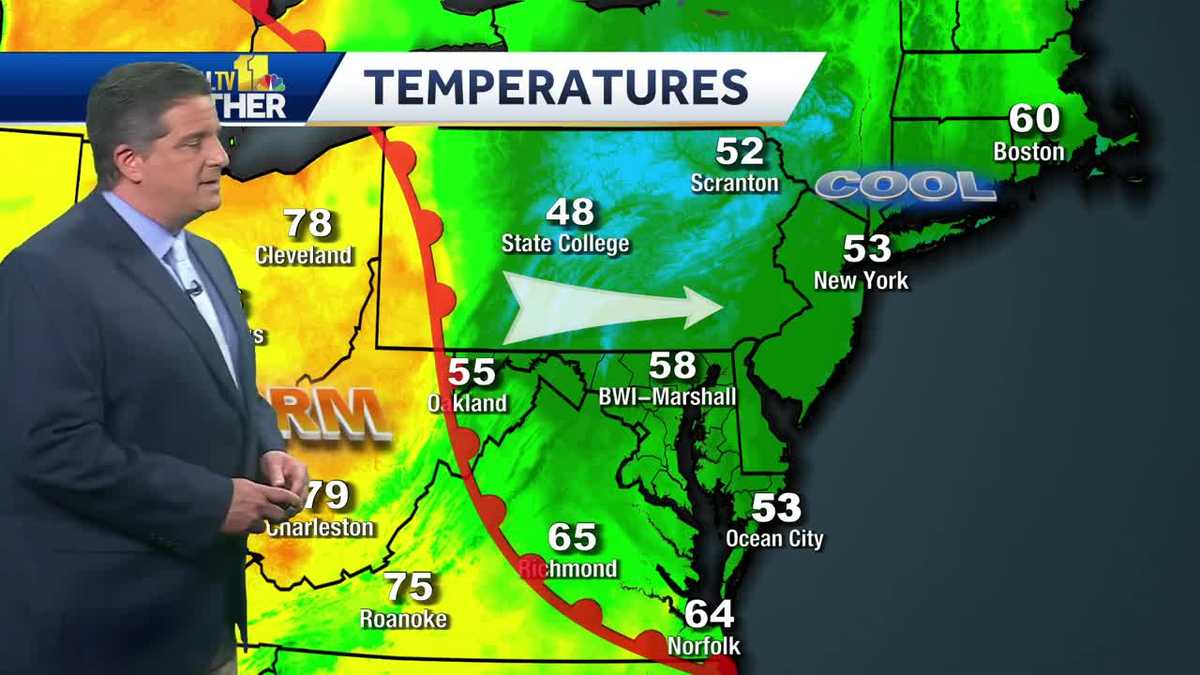 Rise in temperature with a chance of thunderstorms