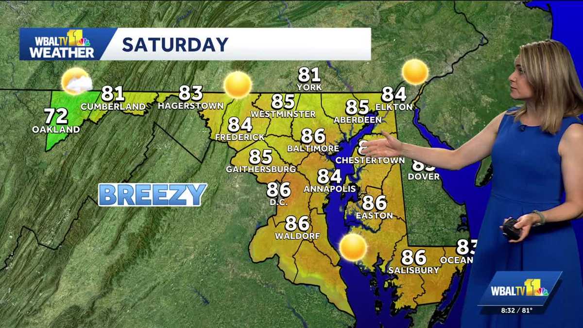 Sunny weekend ahead for the Baltimore area