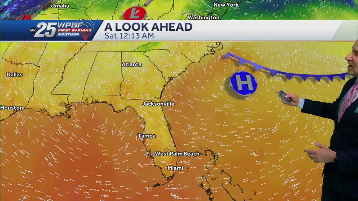 Drier air, less rain across South Florida