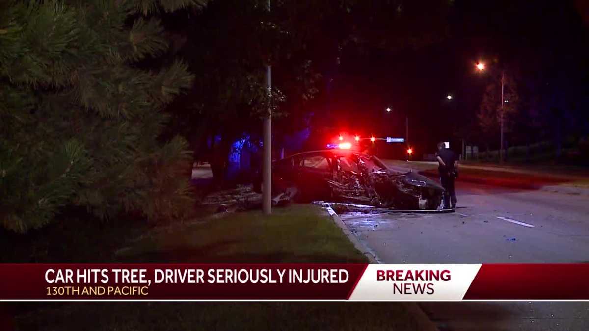 Driver injured after crash with tree Sunday near 130th and Pacific