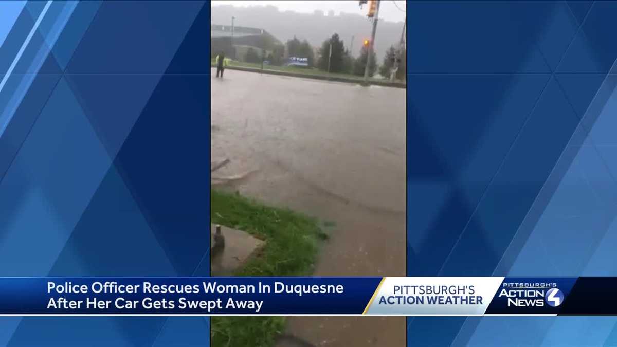 Duquesne police lieutenant rescues woman trapped in vehicle during flooding