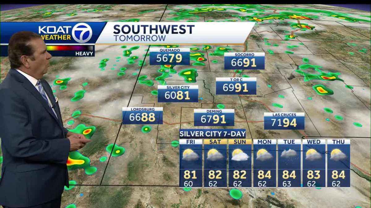 Monsoon moisture on the increase, heavy rain possible