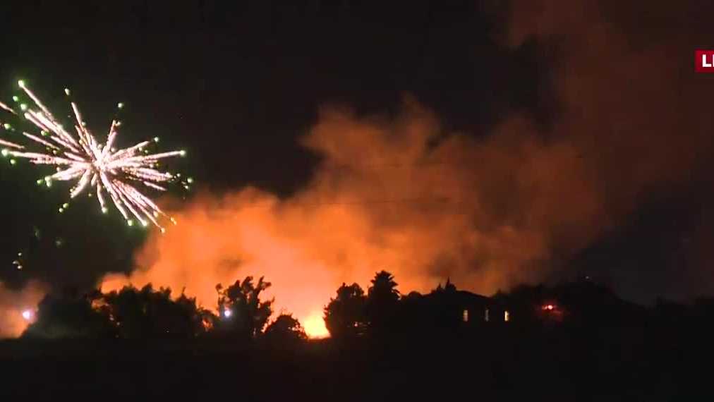 Videos: Illegal fireworks light up Sacramento sky, spark fires