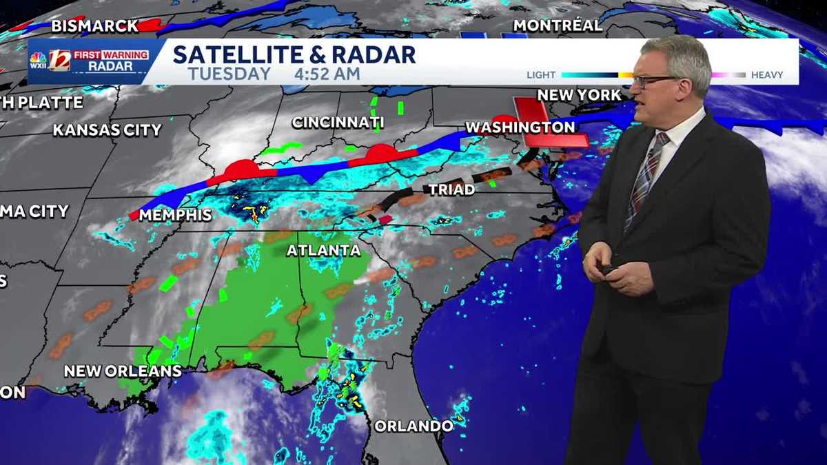 Late day Triad storms may produce a few heavy downpours