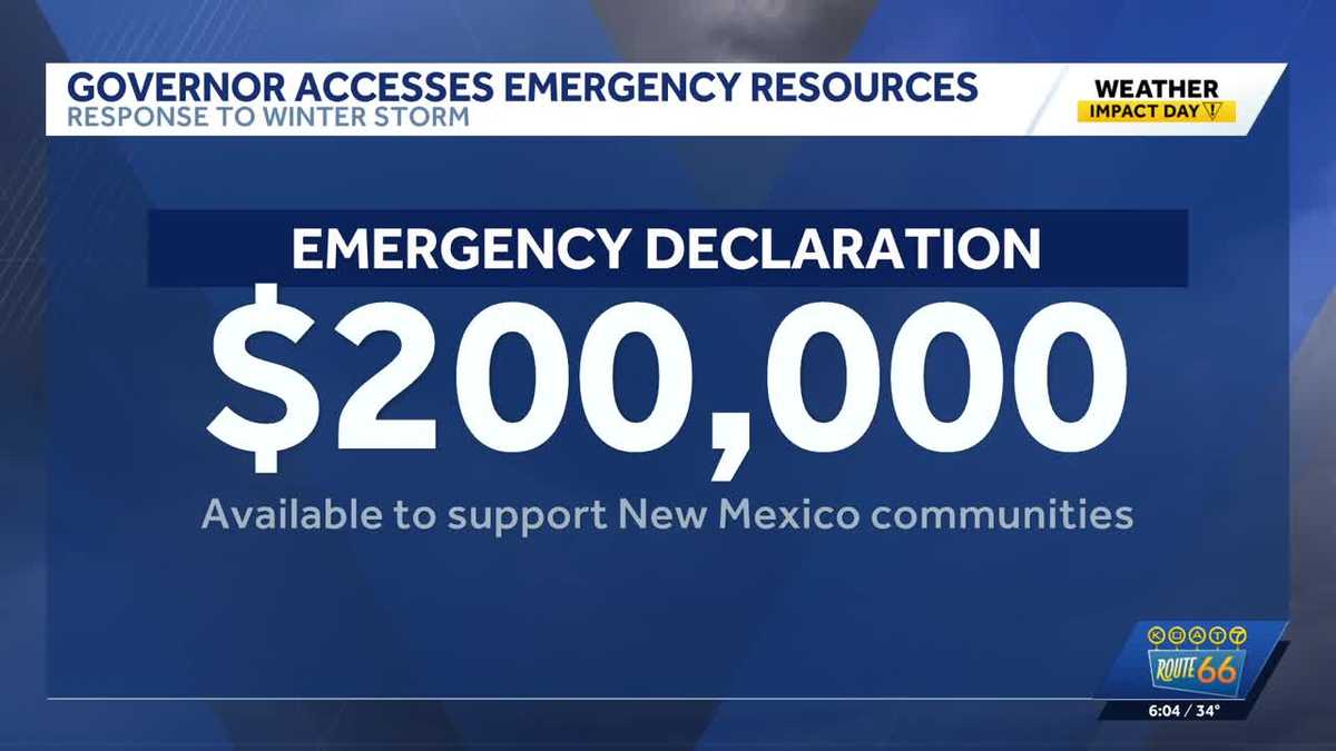 Governor declares state of emergency in New Mexico due to winter storm