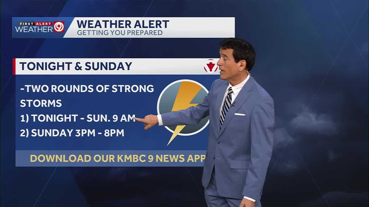 Storms expected overnight into Sunday
