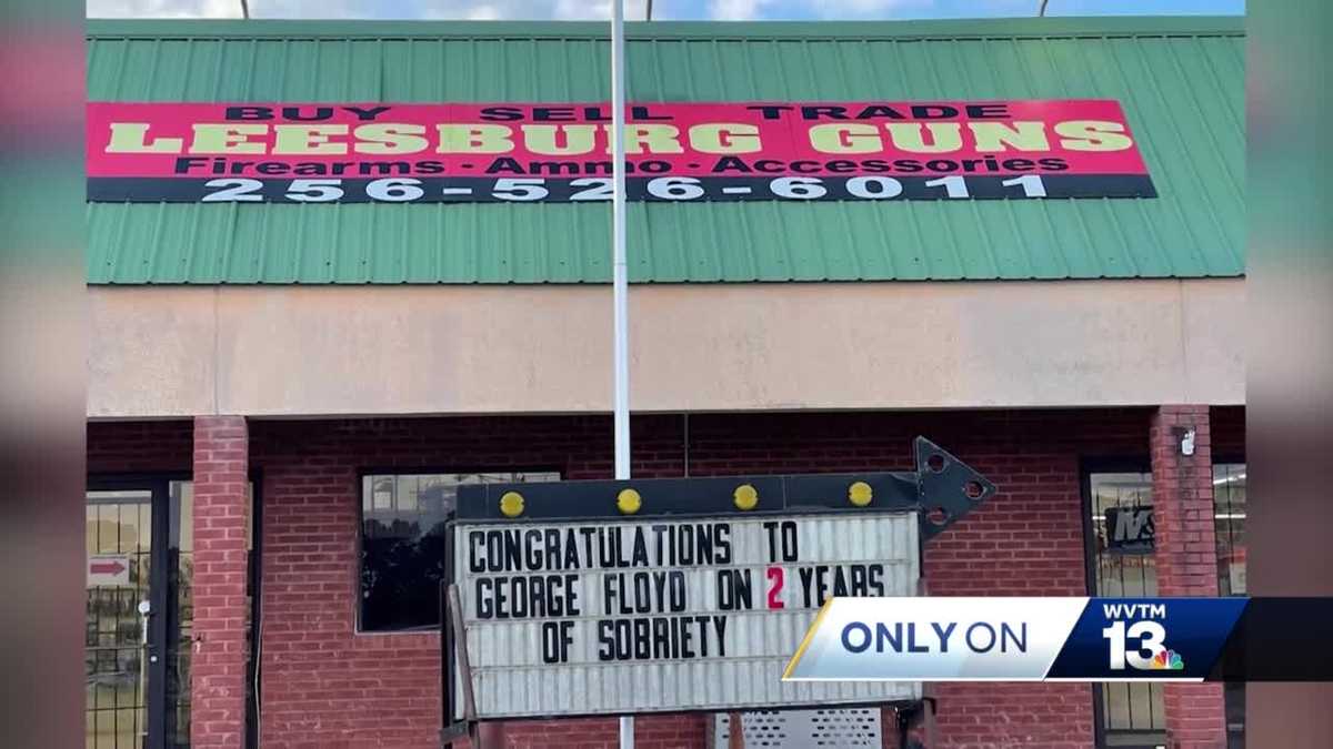Leesburg residents upset about gun shop sign on George Floyd