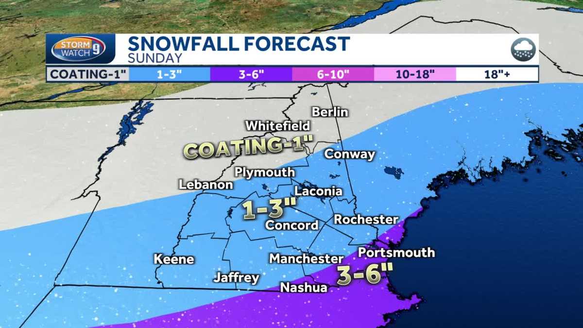 Multiple chances for snow ahead for NH, including Sunday