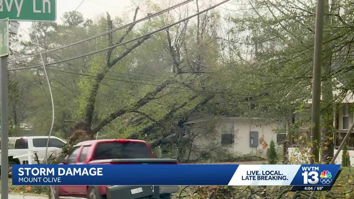 Community efforts underway to clear storm damage in Alabama
