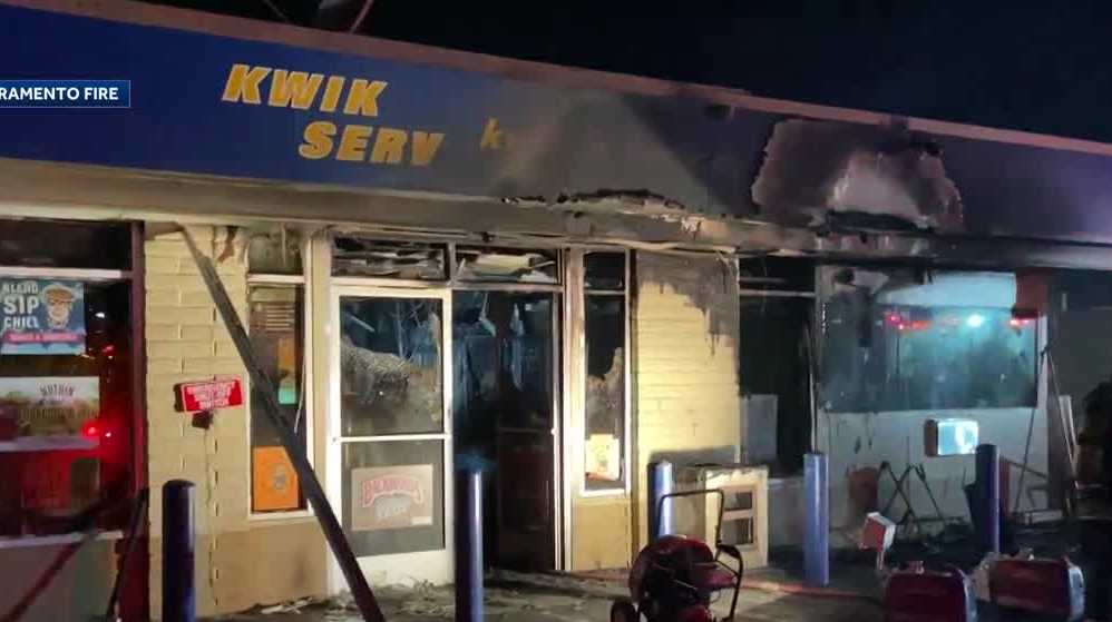 Fire damages gas station in south Sacramento on Wednesday