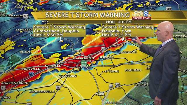 Severe storms sweep through SusQValley; Tornado Watch issued 
