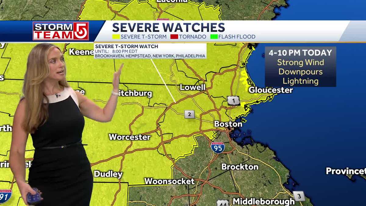 Video: Thunderstorm watches up across Mass., NH