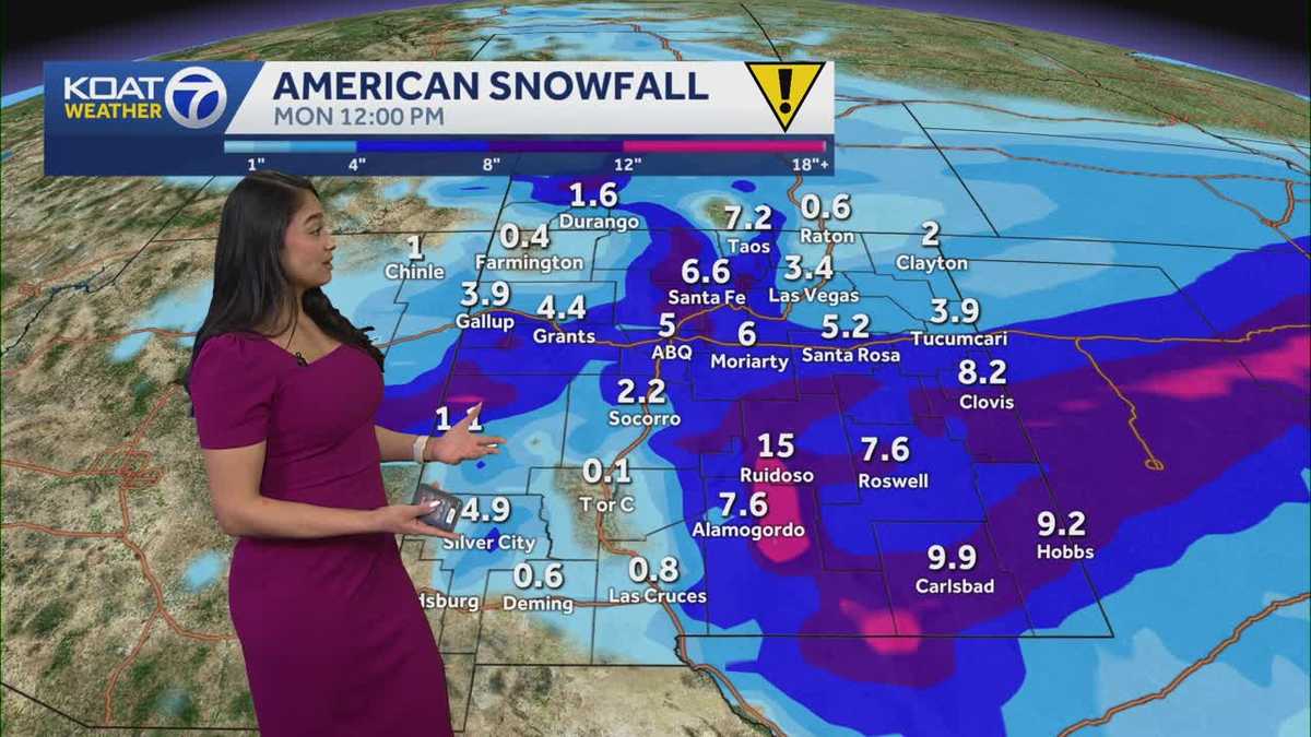 Wet and slick roads across New Mexico.