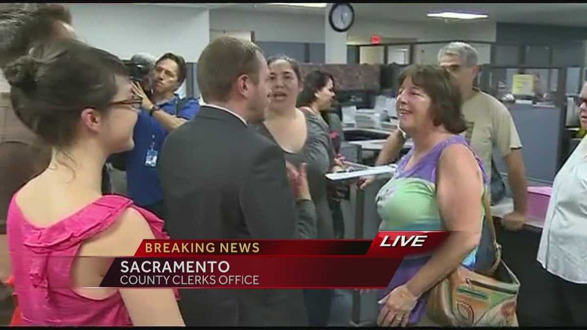 Same Sex Couples Pack Sacramento County Clerks Office