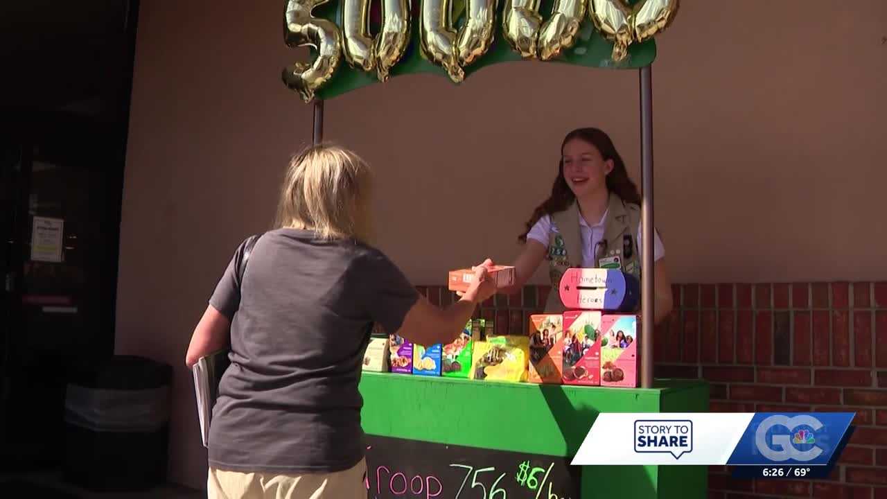 Girl Scout celebrates 50,000 boxes of cookies sold