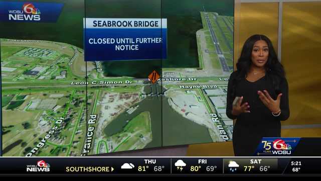 Seabrook Bridge closed until further notice
