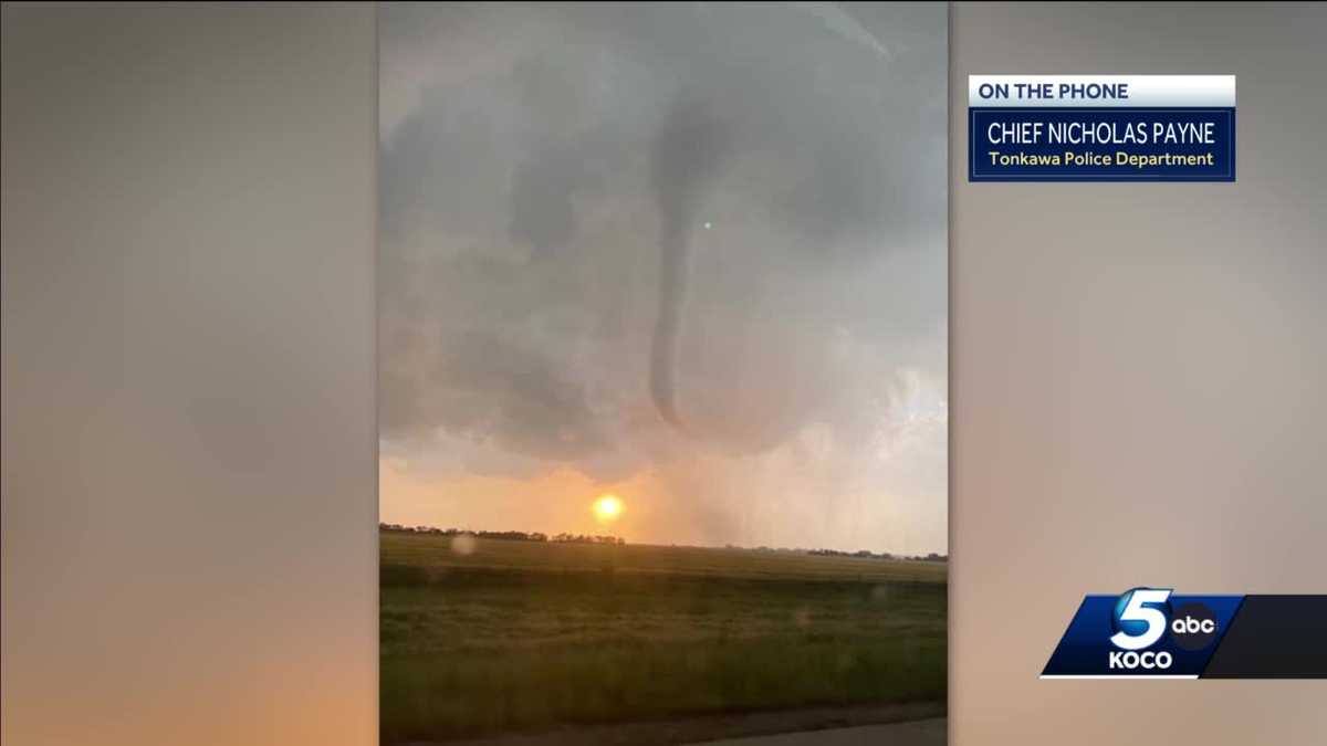 Tornado, large hail reported near Tonkawa during Friday storms