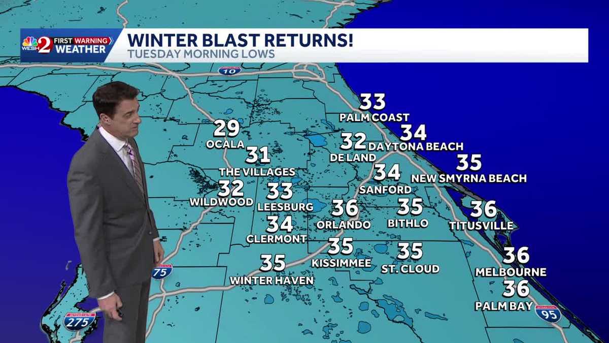 From near 90 on Saturday to freezing temperatures Tuesday AM!