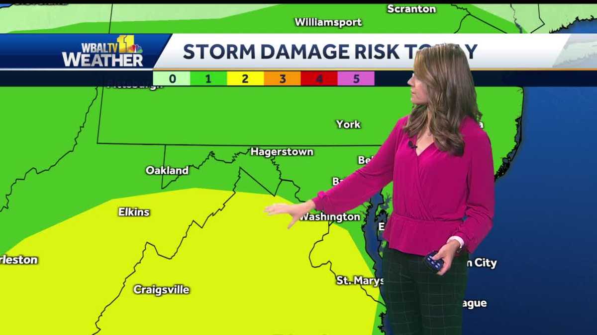 Humid Monday, evening showers