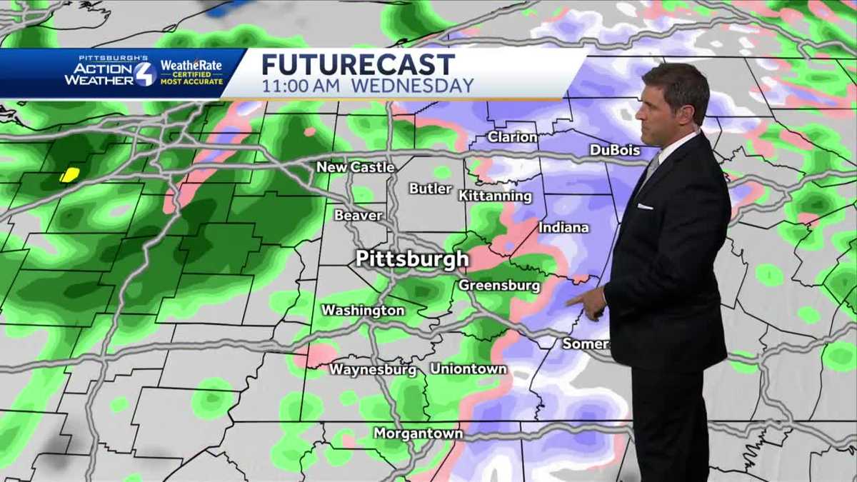 Cold and breezy with rain showers