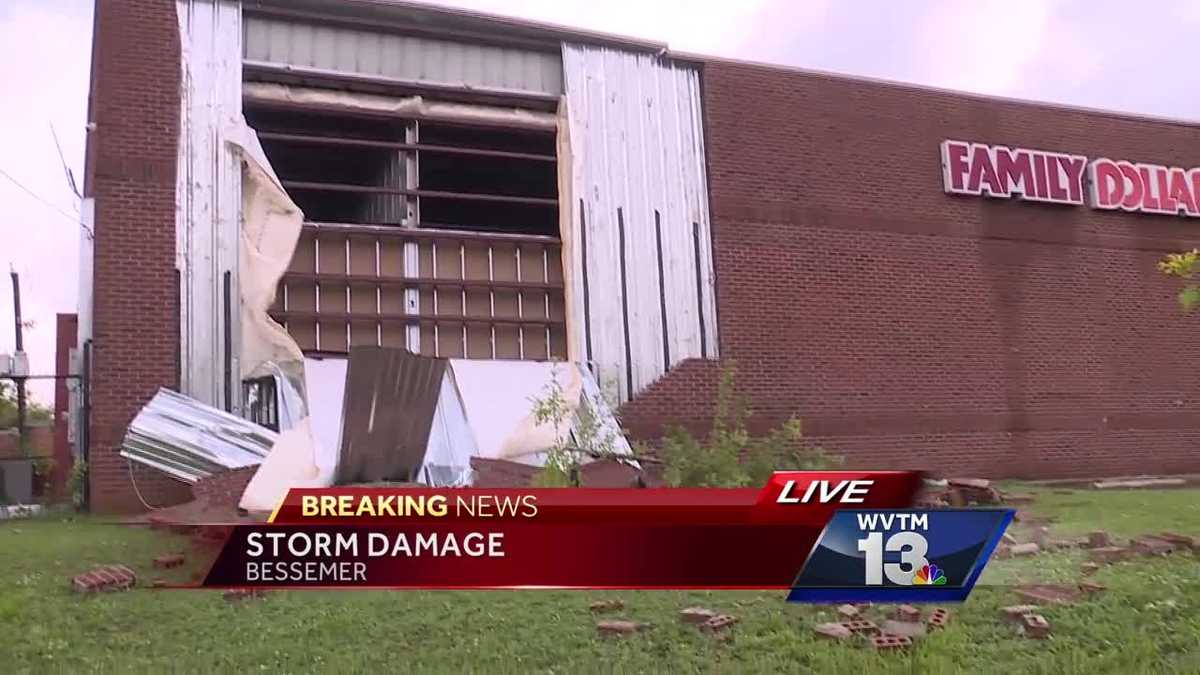 Family Dollar in Bessemer damaged by storms