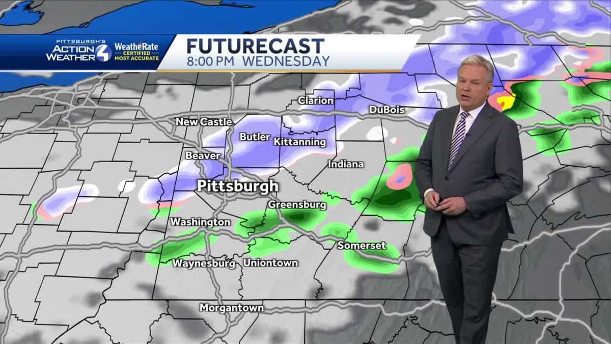 Rain, snow moving through Wednesday evening