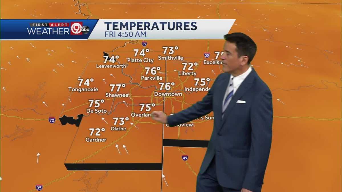 KANSAS CITY WEATHER Friday morning rain and storms to end during lunch