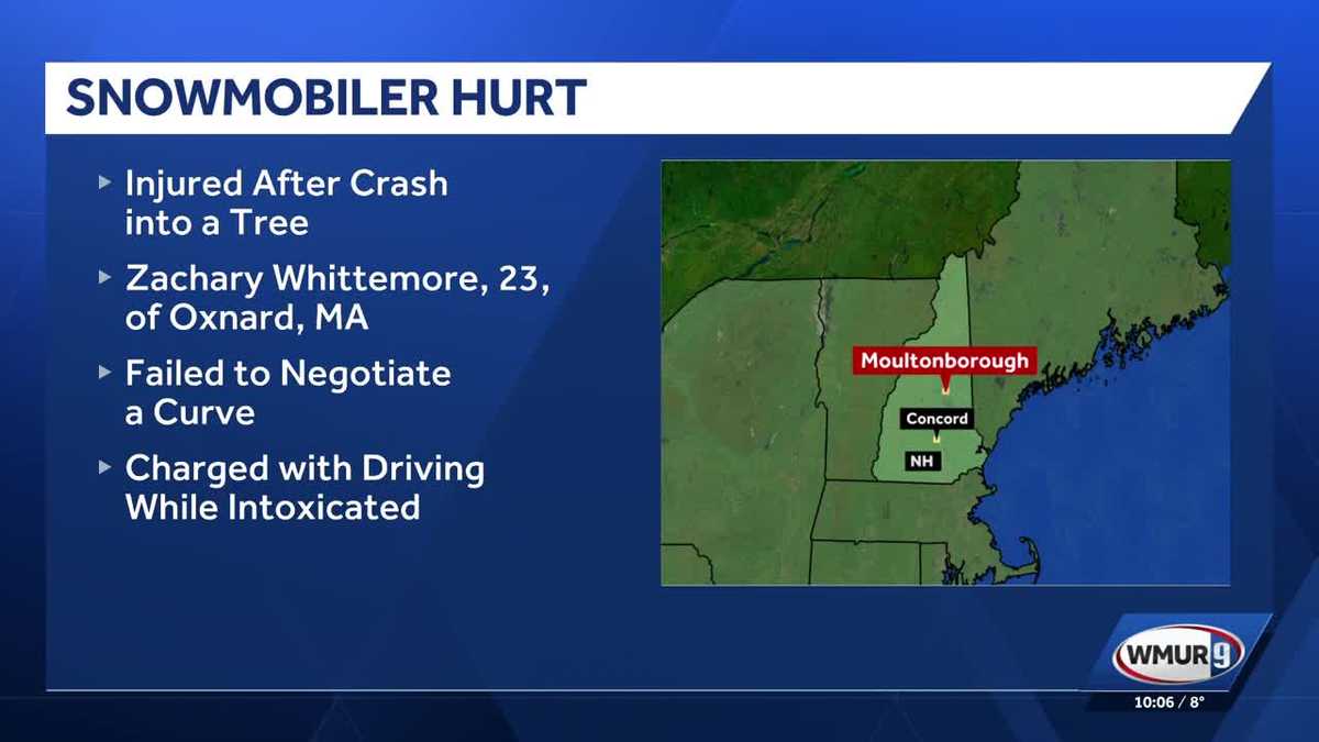 Snowmobiler airlifted to local hospital after crash in Moultonborough