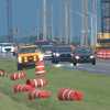 Thursday afternoon storm scatters construction barrels along State Road 82 near Immokalee