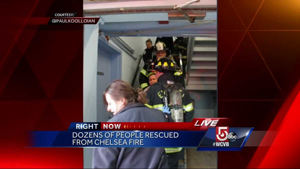 40 rescued from apartment building fire