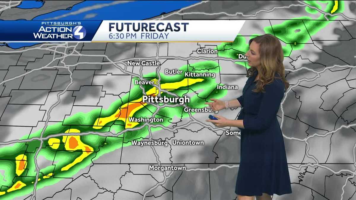 Rain showers linger through the morning, break this afternoon
