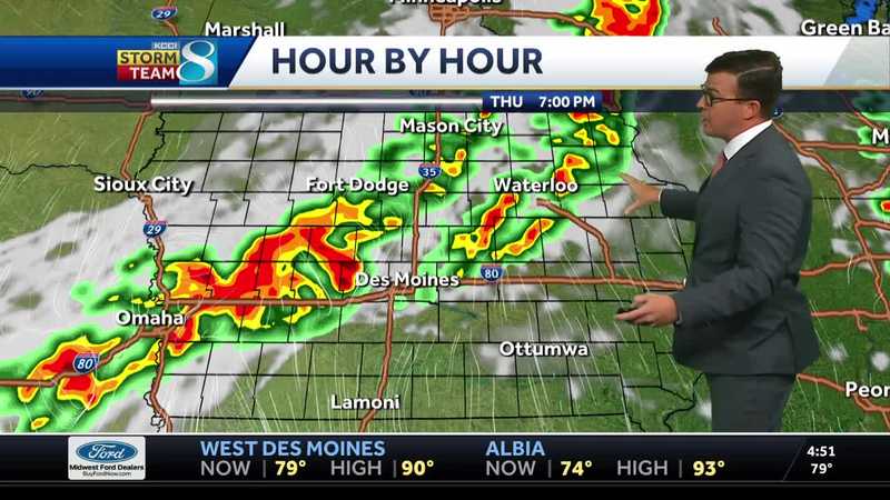 Iowa weather: Hot and humid with some rain chances