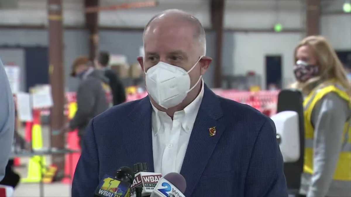 Maryland governor tours Baltimorearea COVID19 vaccine clinics