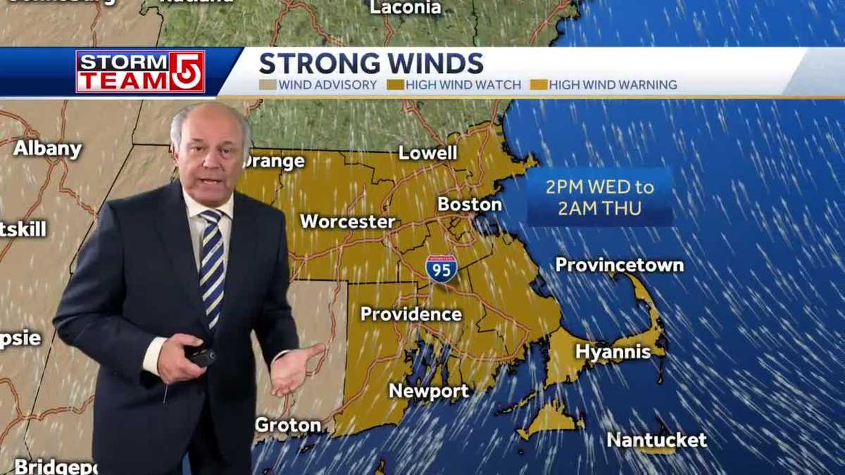 Video: Cold front will bring strong winds, chance of storms
