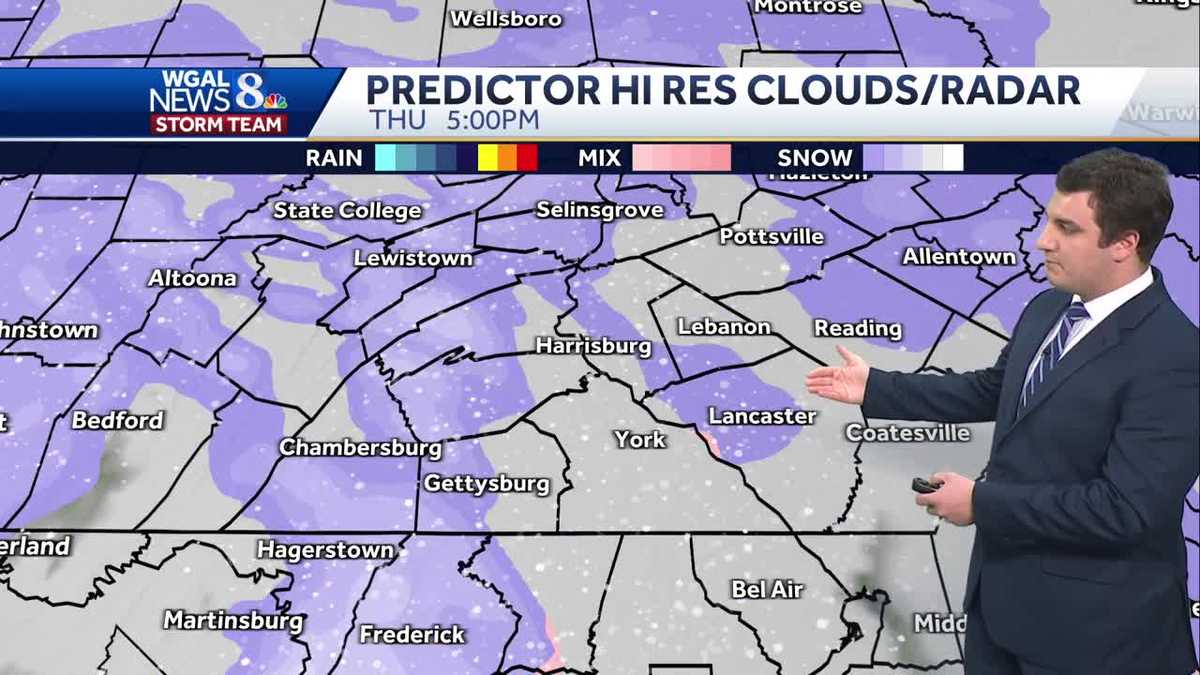 Scattered Snow Showers Thursday in South-Central PA